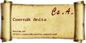 Csernák Anita névjegykártya